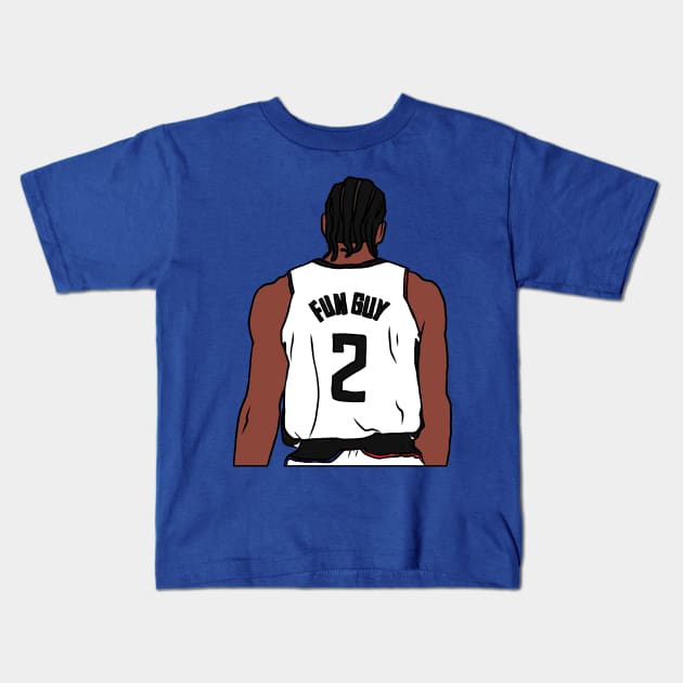 Kawhi Leonard Fun Guy Kids T-Shirt by rattraptees